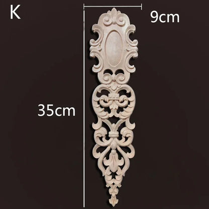 Wooden Furniture Appliques Luxury Living Room Decoration Home Decor Antique Onlays Mouldings Unique Natural Floral Wood Carved