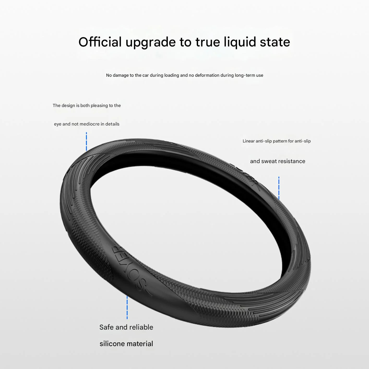 Car steering wheel cover silicone summer non-slip sweat-absorbent high-end handlebar cover protective cover four seasons protect
