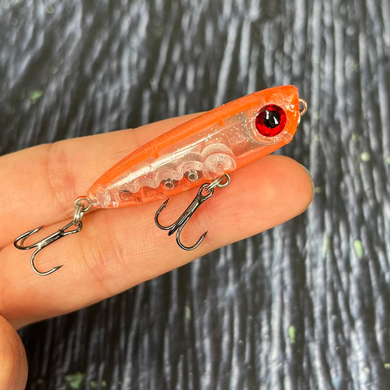 1pcs 45mm 3g Sinking Pencil Fishing Lures Mini Popper Walking Dog Artificial Hard Bait Pesca Wobbler Swimbait Tackle Accessories