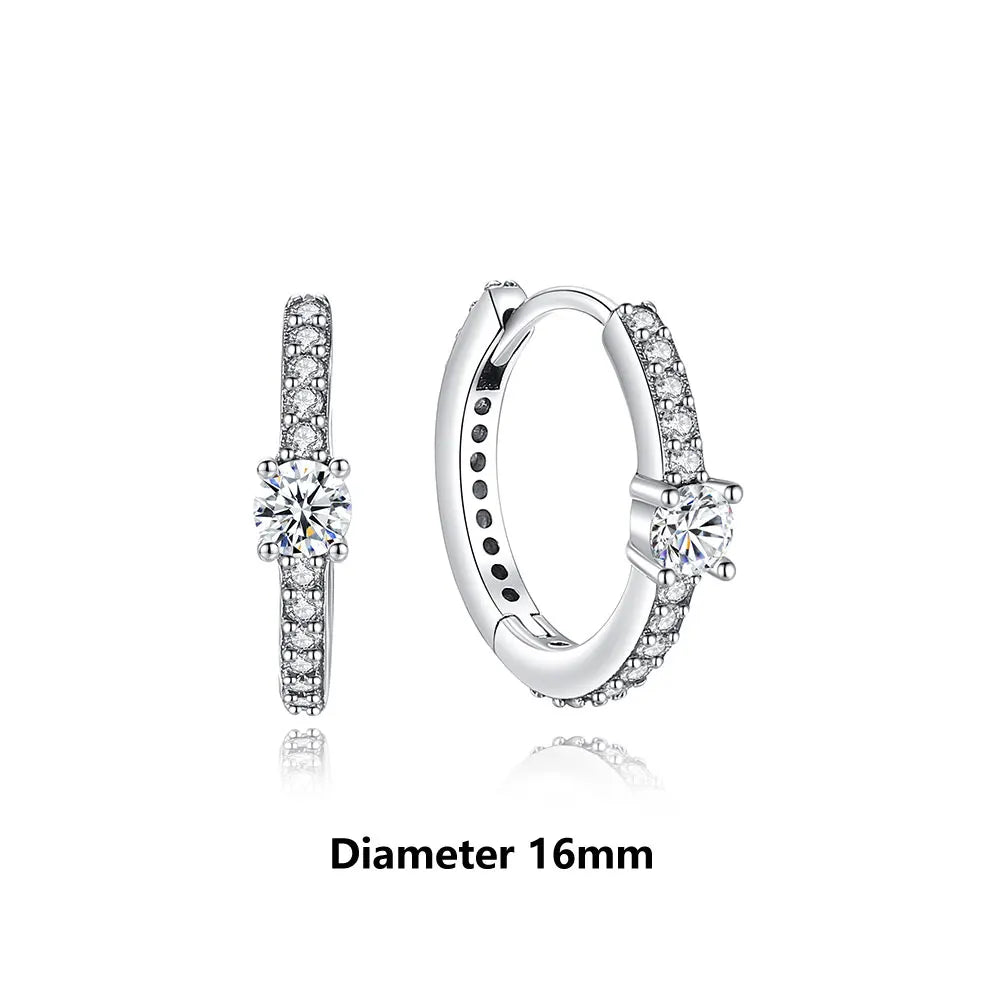 New 2026 Original 925 Sterling Silver Earrings For Women Piercing Hoop Love Heart Earings Rose Gold Wedding Gift Luxury Jewelry
