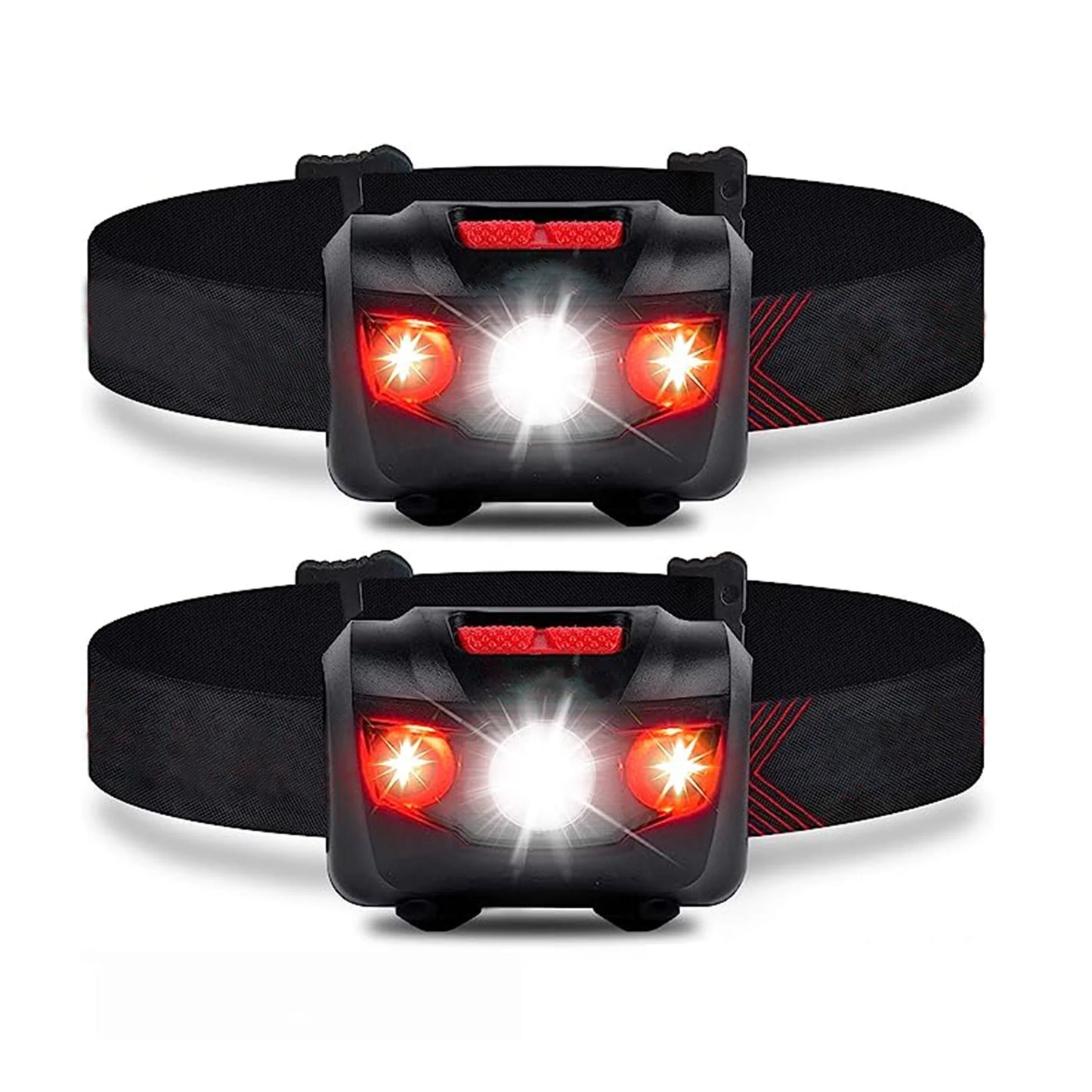 Lighting  LED Rechargeable Headlamp High Lumen Bright Head Lamp 6 Modes White Red Light Waterproof Forehead Flashlight