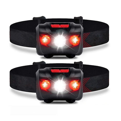 Lighting  LED Rechargeable Headlamp High Lumen Bright Head Lamp 6 Modes White Red Light Waterproof Forehead Flashlight