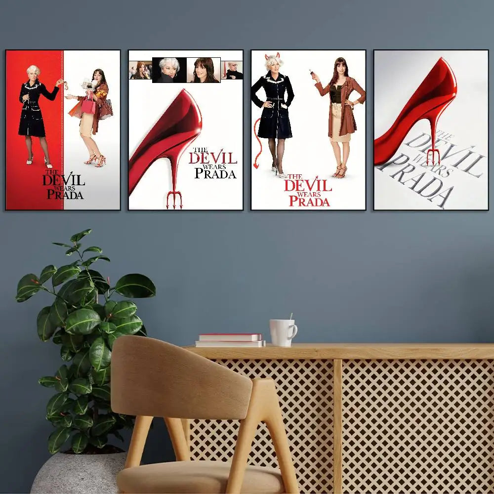 Movie The Devil Wears Prada Poster Gallery Prints Self Adhesive Home Decor Decoration Wall Decals Living Room Sticker