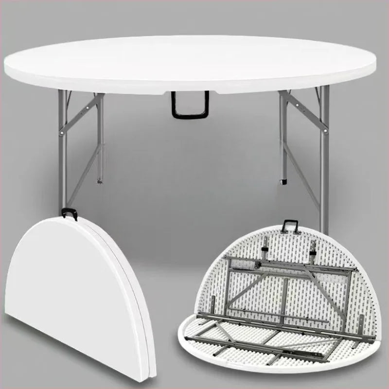 Folding Table Portable Dining Tables Elegant Simple Space Saves Round Table Economic Modern Plastic Foldable Tables Furniture