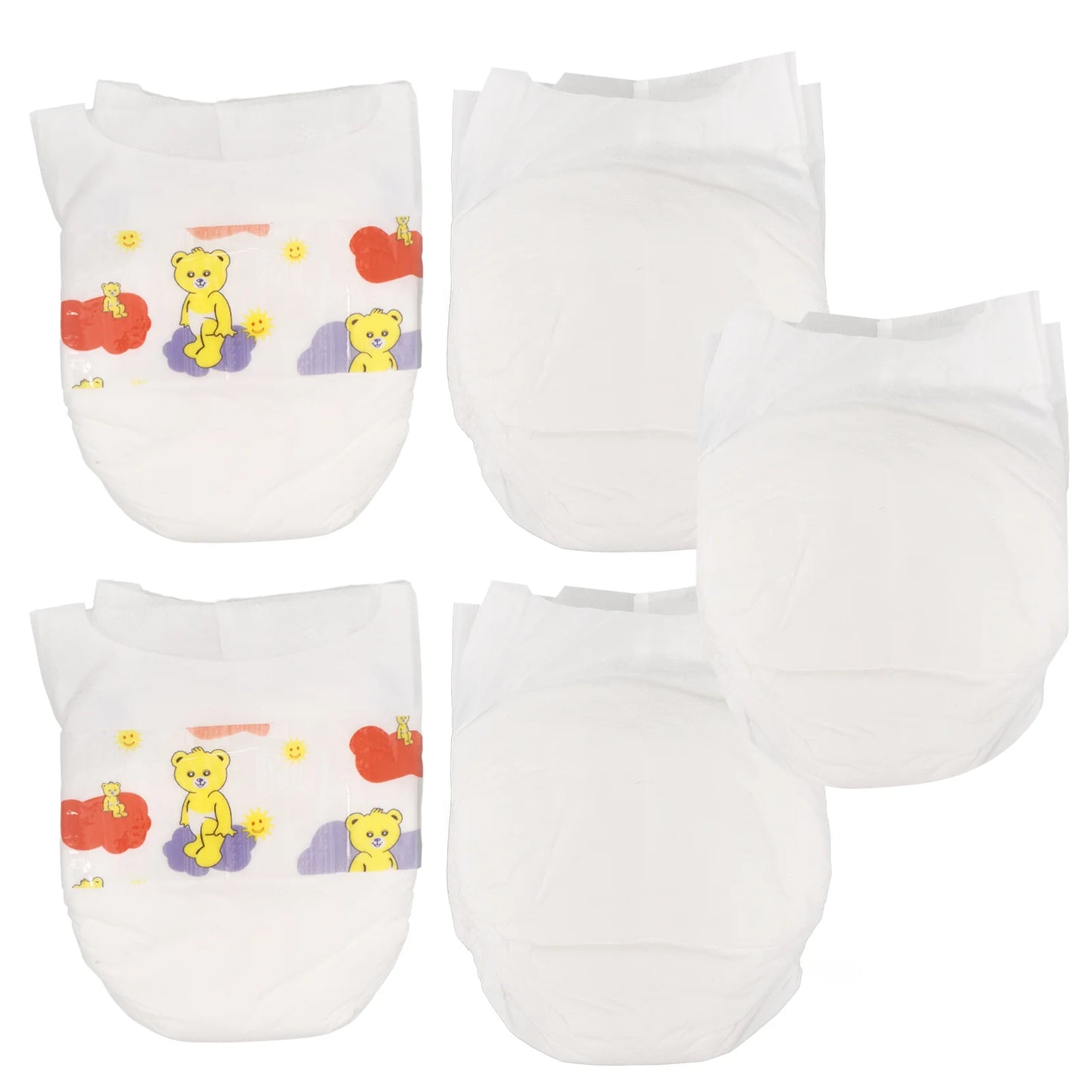 5 Pcs Baby Diapers Reusable Soft Simulation Diapers For Realistic Accessories Barbiedoll Supplies Toy Diapers Babydoll