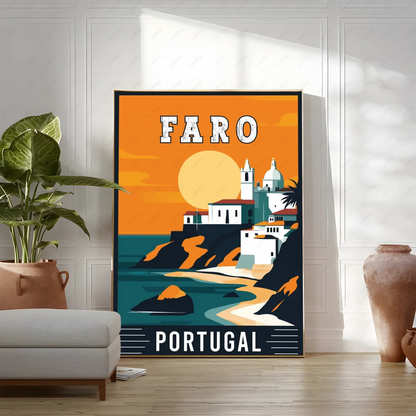 Pictures Portugal Painting Poster Room Decor Home Decoration Interior Wall Art Printing Waterproof Bathroom BedRoom Posters Gift