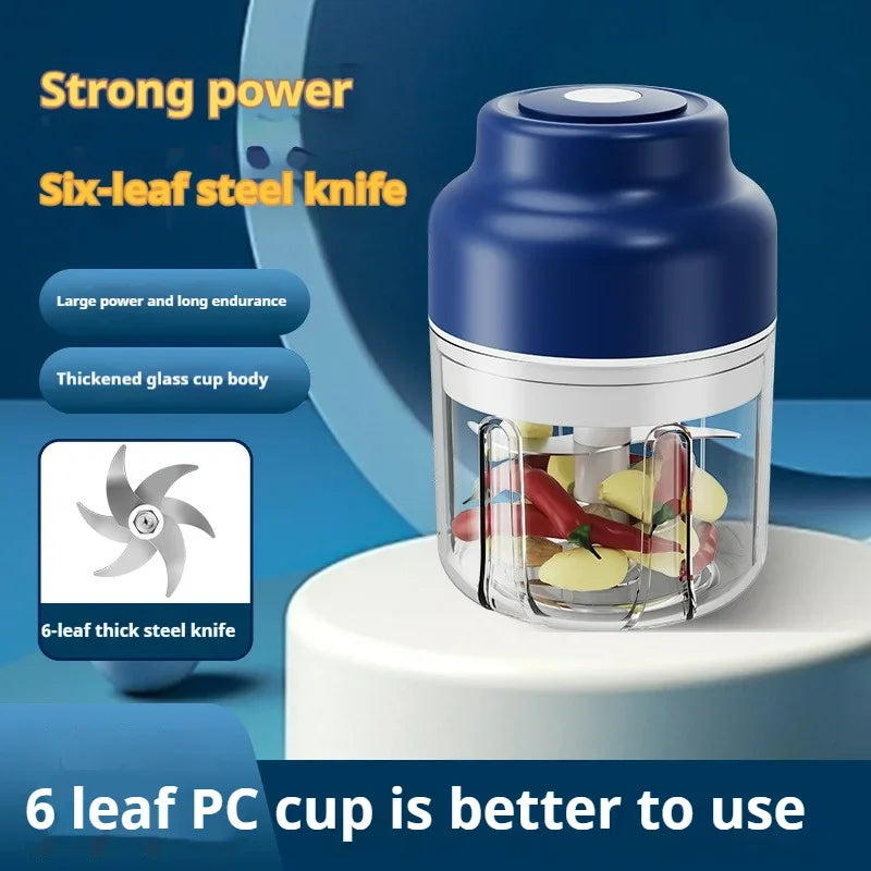 320ML Electric Garlic Grinder, Vegetable Chopper, Food Processor, USB Mini Garlic Grinder, Portable Small Food Processor