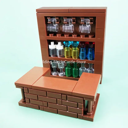 MOC Modern Home Sofa, TV Cabinet, Furniture, Refrigerator Small Particle Building Block Scene Construction Toy Model