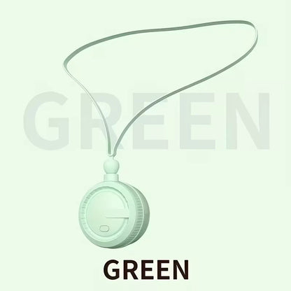 Portable Neck Fan (USB Rechargeable) – Mini Hands-Free Fan with Powerful Airflow & Quiet Operation; Suitable for Outdoor Use