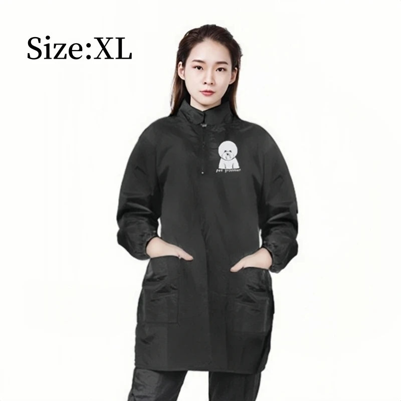Long Style Pet Dog Grooming Clothing Pet Shop Groomer Uniform Waterproof Anti Hair Working Clothes Hair Salon Hairdresser's Robe