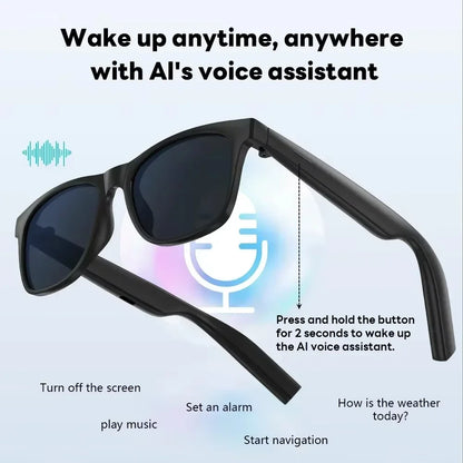 Lenovo 2026  8K HD AI Smart Sunglasses Touch Control Photo Recording Translator Voice Assistant Music Bluetooth Wireless Glasses
