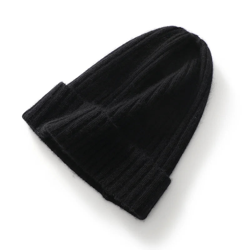 MERRILAMB Cashmere Cap Winter Beanie Hat Fashion Warm Winter Hats Women Casual Solid Adult Cashmere Knitted Hat Skullies Beanies