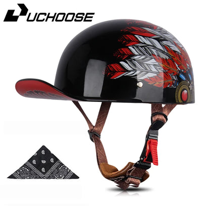 Motorcycle Helmet cascos Electric Vehicle Riding Locomotive for Retro Half Helmet Four Seasons Universal Helmet Helmet