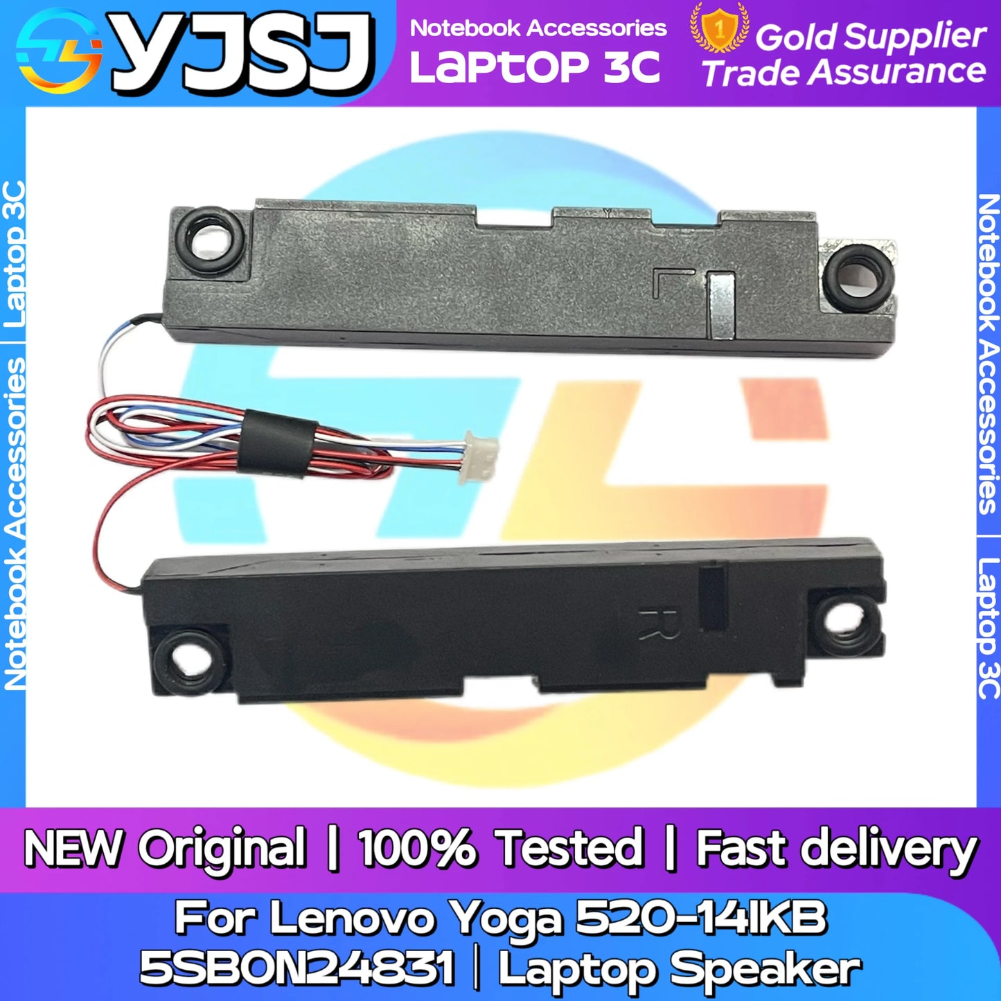 New Original Laptop Notebook Speaker For Lenovo Yoga 520-14IKB Flex 5-147 5SB0N24831  built-in left and right speaker horn audio