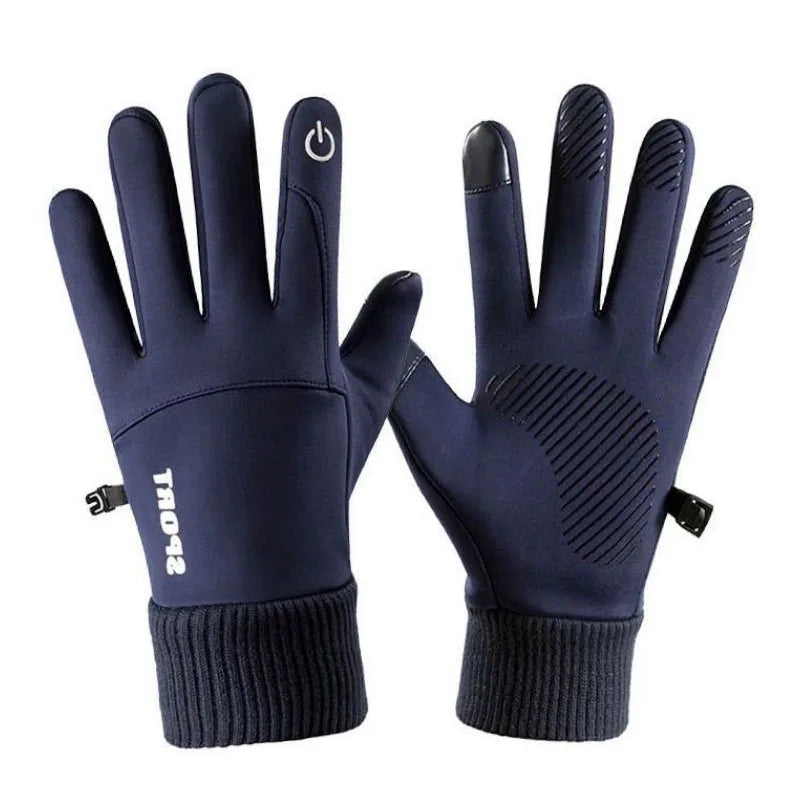 Cycling gloves Warm Full Fingers Waterproof Cycling Outdoor Sports Running Motorcycle Ski Touch Screen Fleece Gloves