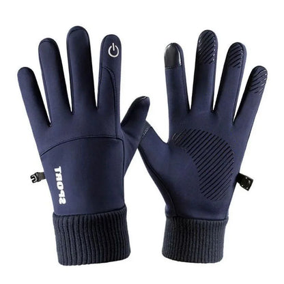 Cycling gloves Warm Full Fingers Waterproof Cycling Outdoor Sports Running Motorcycle Ski Touch Screen Fleece Gloves