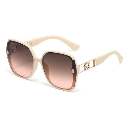 Fashionable Luxury Square Sunglasses, Premium Ladies' Sunglasses, Classic Vintage Eyewear, Women's Summer Travel Sunglasses.