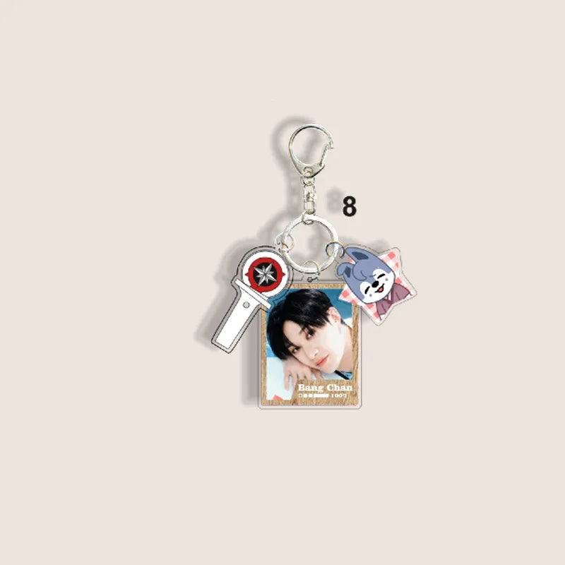 SKZOO New 6cm Acrylic Keychain Stray Kids New Album Li Longfu Keychain Pendant Bag Supporting Peripheral Gifts