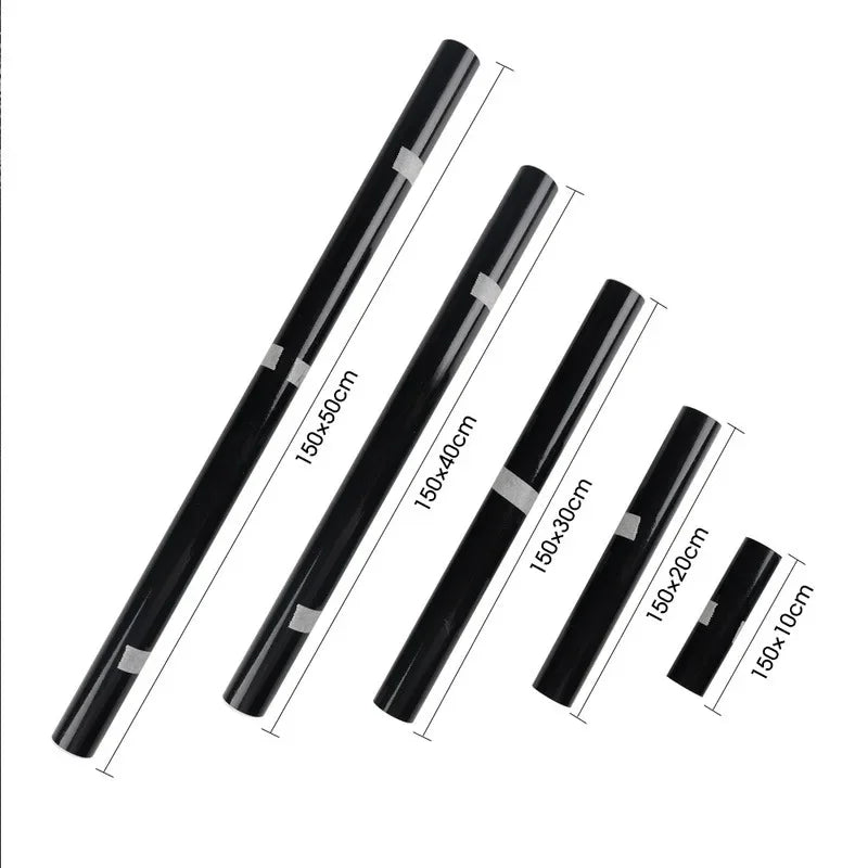 Gloss black car body film vinyl wrap decals self adhesive sticker motorcycles bike auto skin color changing films 150*50cm