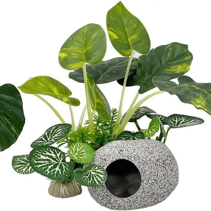 Aquarium Ornaments Simulation Plants Fish Tank Landscaping Decorations Plastic Water Plants Flowers Trees Rocks Accessories