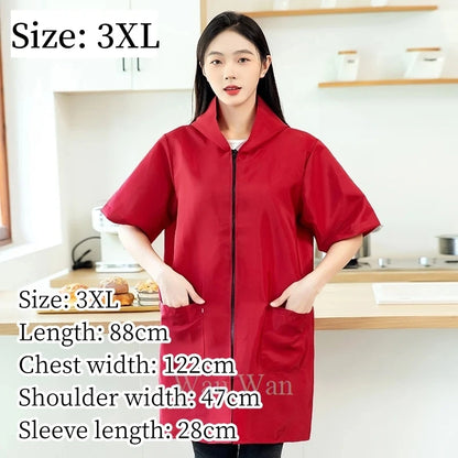 Pet Groomer Work Clothes Dog Grooming Uniform Short Sleeve Waterproof Gown New Black Beauty Salon Robe Barber Shop Apron Y1111