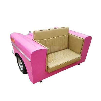 Modern Living Room Classic Car Sofa Love Seat Pink Leather Sofa For Sale