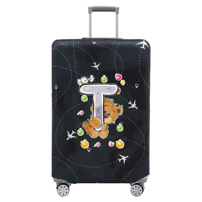 Travel Suitcase Set Is Suitable for 18-32 Inch Stretch Fabric Covers Travel Accessories Luggage Protection Covers Bear Printing