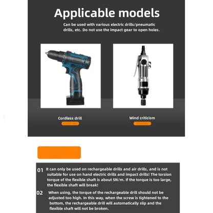 Electric Drill Screwdriver Bit Multifunctional Universal Snake flexible Hose Cardan Shaft Connection Soft Extension Rod Link