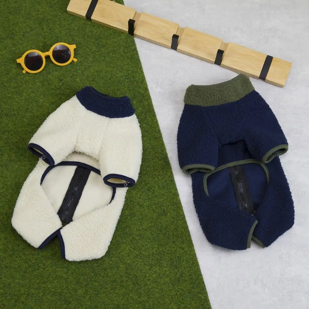 Pet Supplies Warm Dog Four Legged Clothes Breathable Zipper Winter Dog Costume Soft Puppy Pajamas Autumn Winter