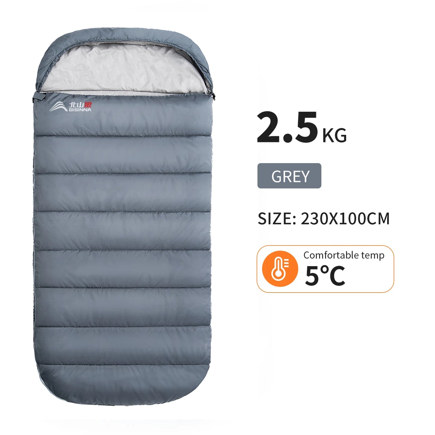 BSWolf Large Camping Sleeping Bag Lightweight 3 season Loose Widen Long Size Sleeping Bag for Adult Rest Trip Hiking Fishing