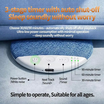 X3pro Pillow Speaker Bluetooth 5.4 Under Pillow Sound Machine - HiFi Stereo White Noise with 30/60/90 Min Timers for Bedroom