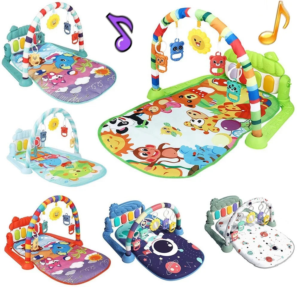 Baby Fitness Racket Piano Toy Newborn Baby Music Pedal Piano Fitness Equipment Soft Detachable Baby Climbing Mat Pedal Toy