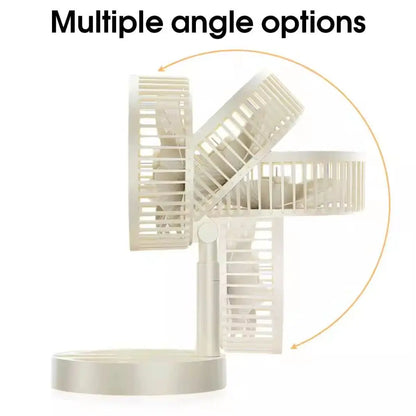 Portable Foldable Desktop Fan Adjustable Angle USB Powered USB Fan Stable Stand Powerful Airflow Mini Electric Fan Tabletop Use