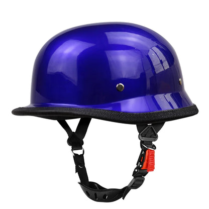 Motorcycle Half Helmet German Leather Vintage Helmet Casco Moto Motorcycle Open Face Helmet Biker Pilot DOT Certification S-XXL
