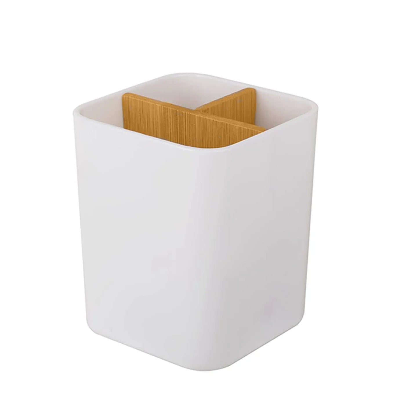 Bamboo Toothbrush Holder for Bathrooms, 3 Slots Toothbrush and Toothpaste Holder for Electric Toothbrushes, Floss, Razors