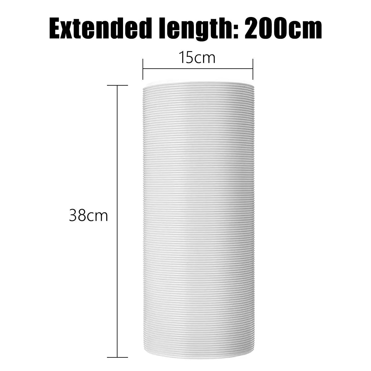 130/150mm 1.5m/2m/3m Air Vent Ducting Flexible Ventilation Ducting Exhaust Outlet Hose Pipe For Mobile Portable Air Conditioner