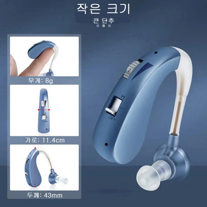 New Compact Lightweight Single Rechargeable Headphones Noise Cancelling Feature Ear-hook Earbuds Suitable For The Elderly