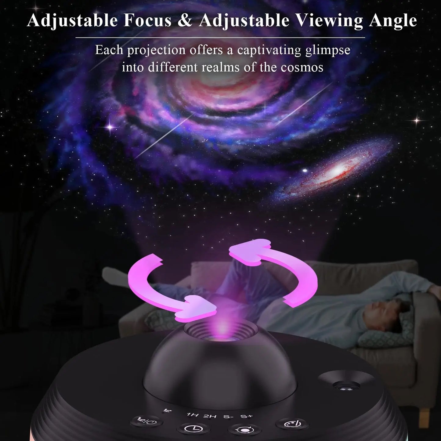 13 in 1 Star Projector Night Light 360° Degree Rotating 4K HD Galaxy Projector Bedroom With Timer Planetarium Projector For Kids