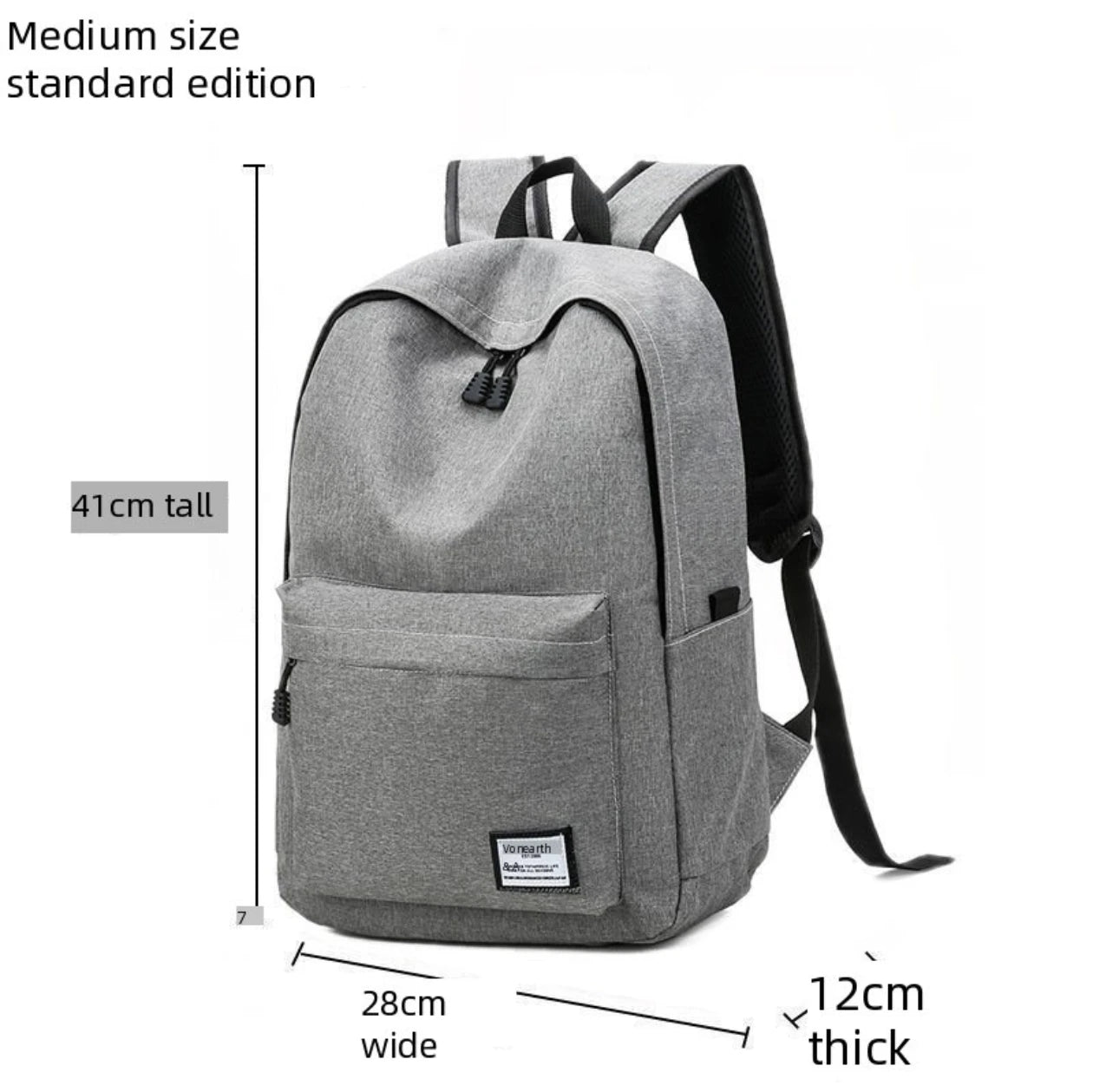 Trendy men and women Minimalist Backpack Versatile Backpack Large Capacity Student Backpack Computer Travel Bag Washable