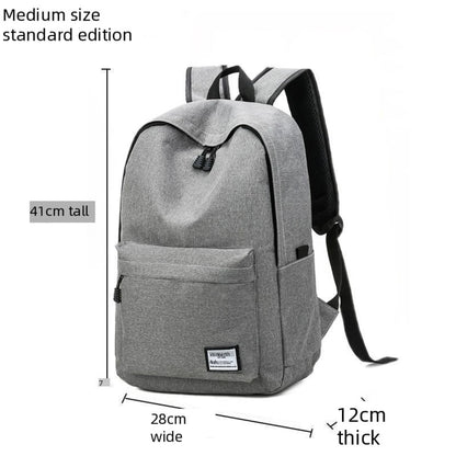 Trendy men and women Minimalist Backpack Versatile Backpack Large Capacity Student Backpack Computer Travel Bag Washable
