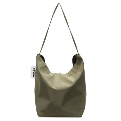 Nylon Solid Color 2025 New Product Designer Handbag Large Capacity Versatile Fashion Shoulder Bag Soft Commuter Simple Tote Bag