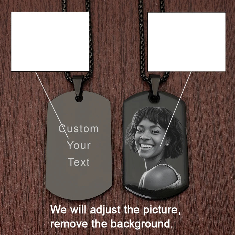 photo necklace custom stainless steel happy birthday photo necklace personalized Custom Picture Necklace picture necklace custom