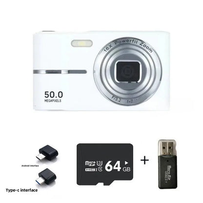 Digital Cameras1080P Camera 44MP Camera Portable Compact Camera with 2.4 Inch LCD Screen16x Digital Zoom, 32G Micro Memory Card