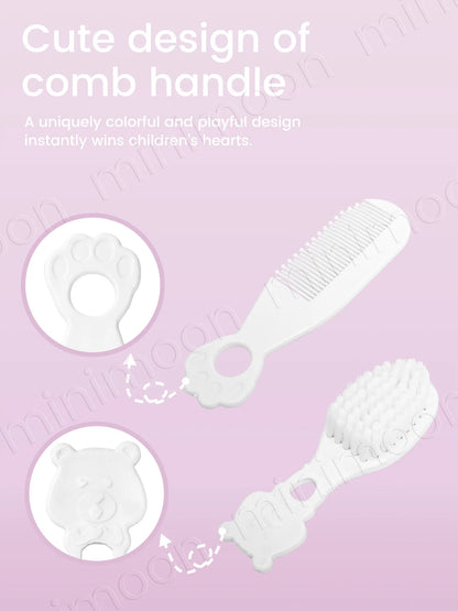 6-Piece Baby Grooming Kit & Hygiene Set, Safe Nail Clippers & Hair Brush Kit for Infant and Toddler Care