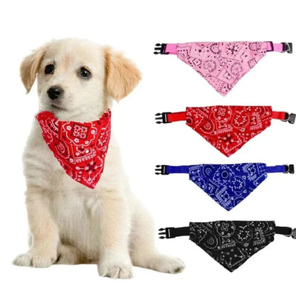 Pet Triangle Scarf Cat Dog Saliva Towel Printed Pets Dog Collar Adjustable Strap Kitten Puppy Saliva Neckerchief Pet Supplies