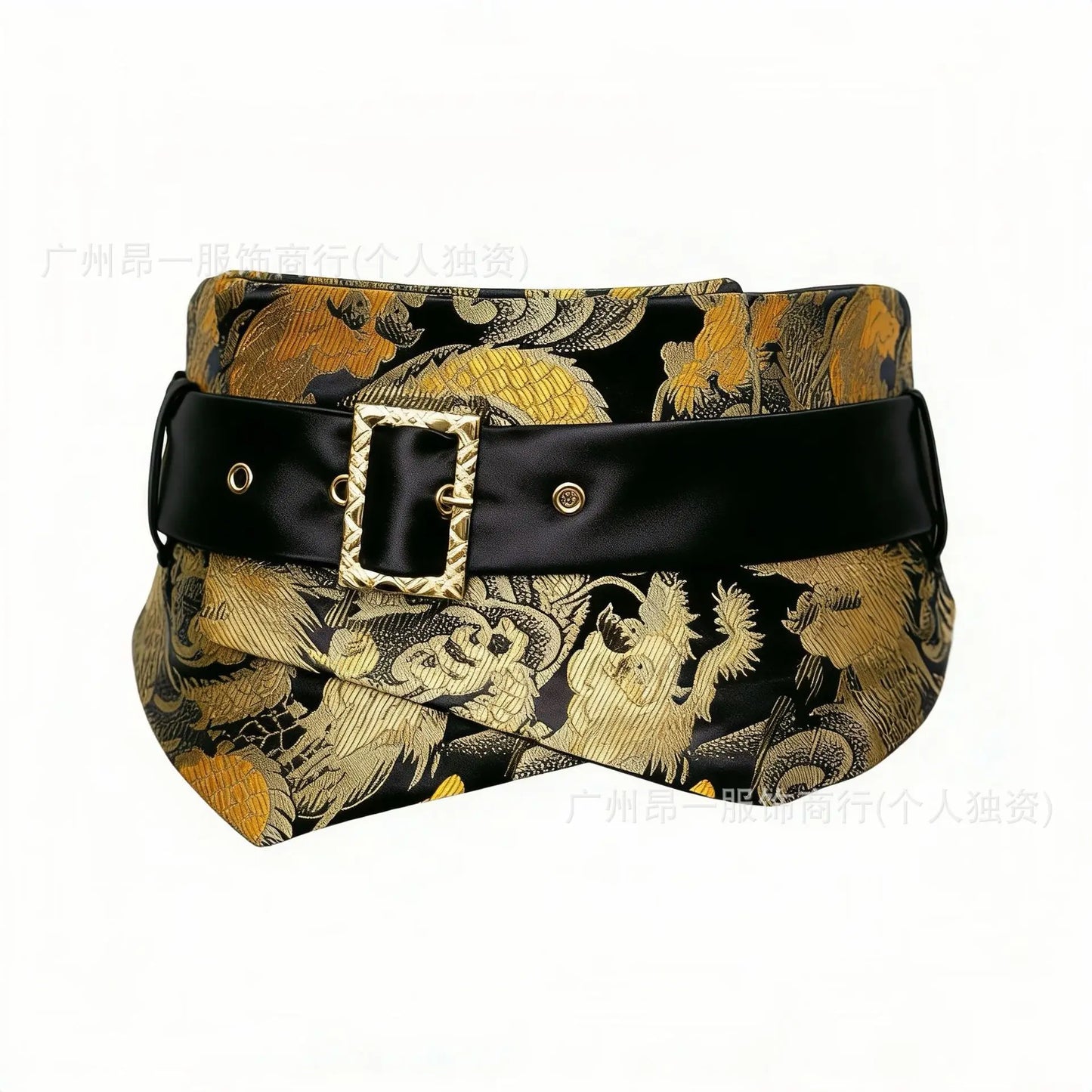 Traditional Japanese Kimono Yukata Obi Belt Crane Floral Printed Haori Belt Brocade Jacquard Waistband Shirt Decor Accessories
