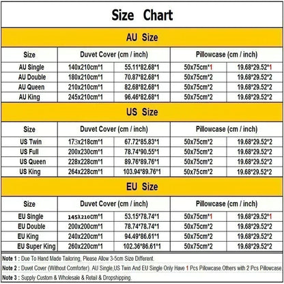 Fshion Luxury Brand Casal All Season Duvet Cover Comforter Bedding Set Soft Quilt Cover and Pillowcases Single/Double/Queen/King