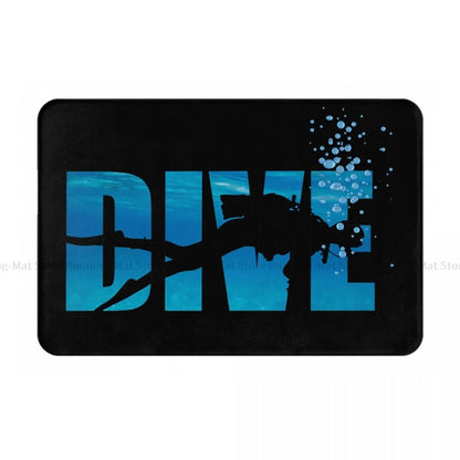 Dive Scuba Diving Non-slip Doormat Sea Bath Kitchen Mat Prayer Carpet Indoor Modern Decor
