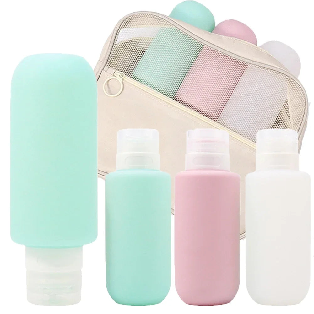 Travel Botttle 200ml Large Capacity Refillable Bottle Travel Soft Silicone Lotion Shampoo Container Squeeze Tube Empty Bottle