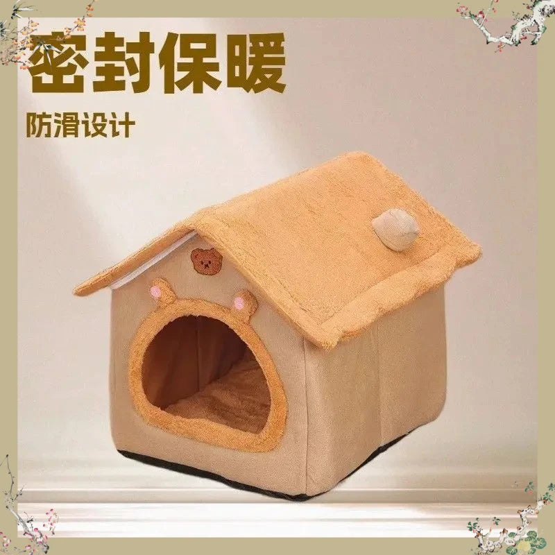 New Pet House with Super Large Space Cat and Dog Beds of All Sizes To Sleep in All Seasons Puppy Keep